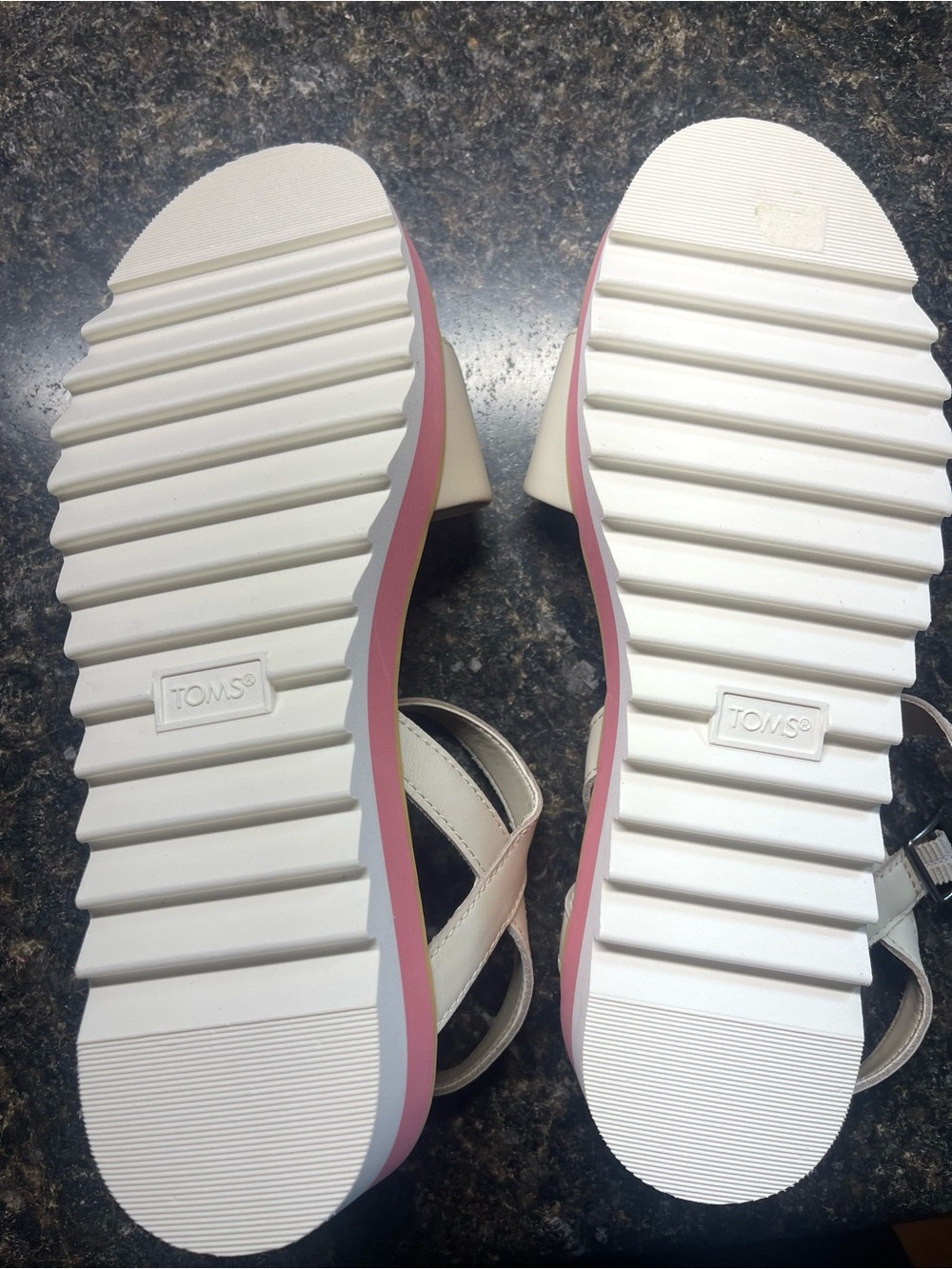 TOMS Cream Leather Open-Toe Ankle-Strap Sandals - Picture 3 of 5